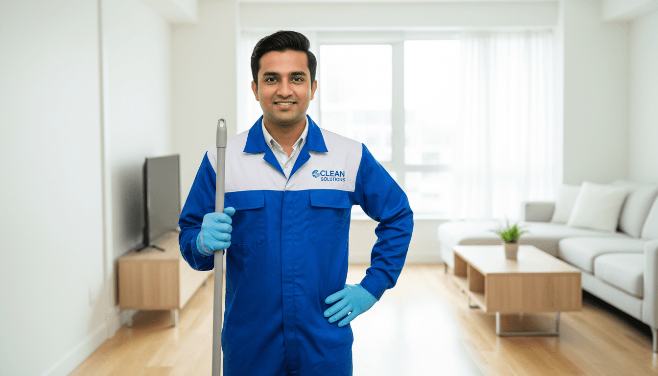 Munir Ahmed, cleaning technician